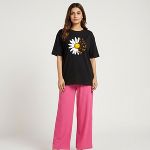 Cotton Jersey 2-Piece Pajama Set for Women & Girls (S–XL, 7–14) – Summer